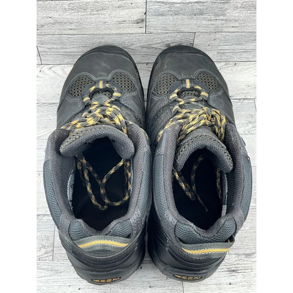 KEEN Utility Men Black‎ Waterproof Steel Toe Work Boots Size 8.5D
